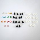 Lot de 7 paires de yeux de sécurité colorés 12 mm