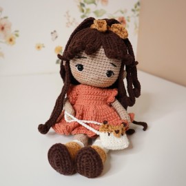 Kit Crochet Cannelle, demoiselle d'automne – Coffret Complet, Patron PDF