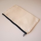 Pochette tissu zipée en toile 21x13 cm